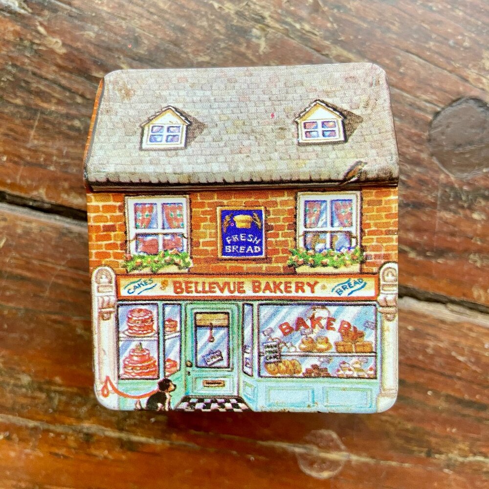 1988 Vintage Dana Kubick Hunkydory Metal Tin Bellevue Bakery Made In England